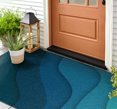 Buiten deurmat Tinten blauw