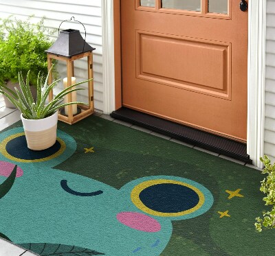 Buiten deurmat Een schattige kikker