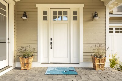 Schoonloopmat Blauwe vis