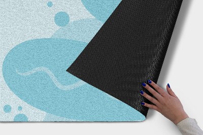 Schoonloopmat Blauwe vis