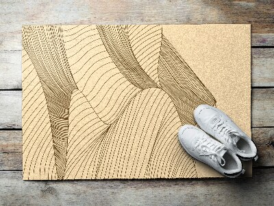 Schoonloopmat Geometrische golf