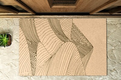 Schoonloopmat Geometrische golf