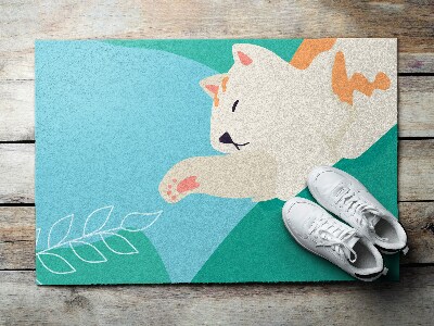 Schoonloopmat Speelse kitten