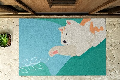 Schoonloopmat Speelse kitten