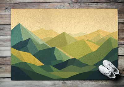 Schoonloopmat Geometrische bergen