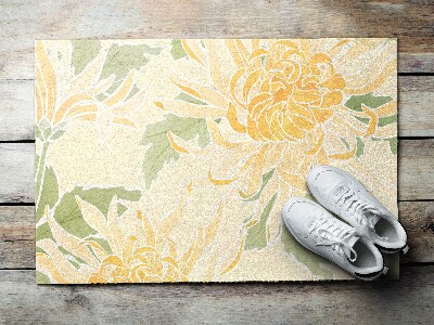 Schoonloopmat Gele chrysanten