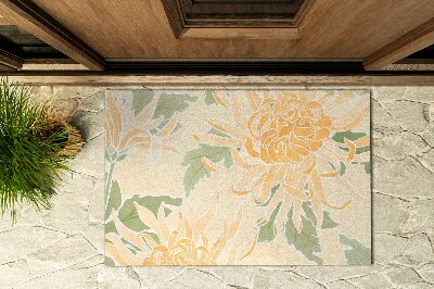 Schoonloopmat Gele chrysanten