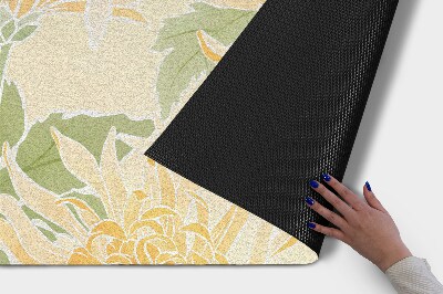 Schoonloopmat Gele chrysanten