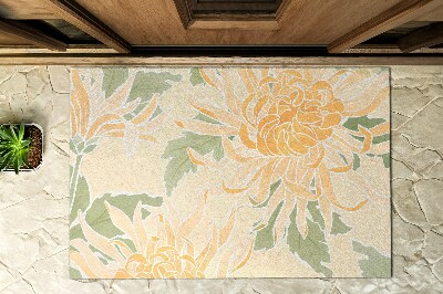 Schoonloopmat Gele chrysanten