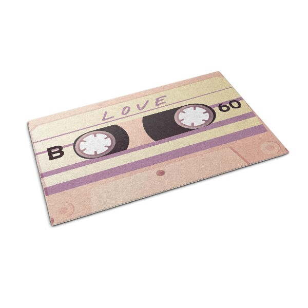 Deurmat voor buiten Retro Cassette Liefde