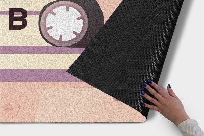 Deurmat voor buiten Retro Cassette Liefde