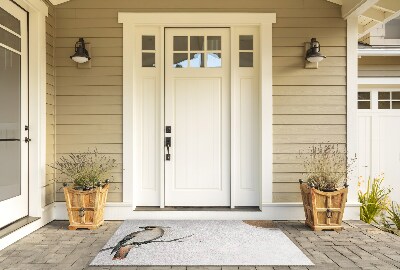 Buiten deurmat Gaai op een tak