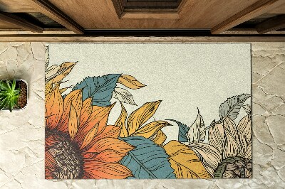 Schoonloopmat Zonnebloemflora