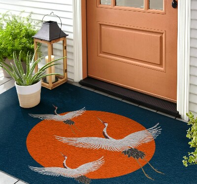 Deurmat voor buiten Verre Oostelijke Kraanvogel