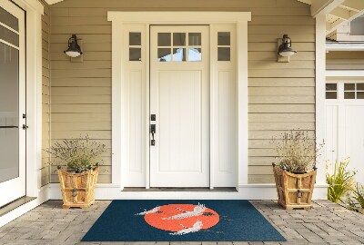 Deurmat voor buiten Verre Oostelijke Kraanvogel