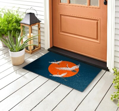 Deurmat voor buiten Verre Oostelijke Kraanvogel