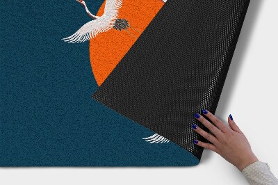 Deurmat voor buiten Verre Oostelijke Kraanvogel