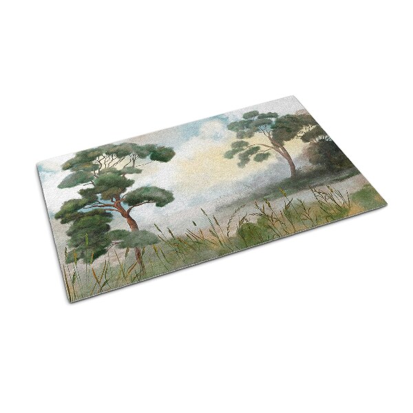 Schoonloopmat Landschap met een beek