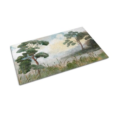 Schoonloopmat Landschap met een beek