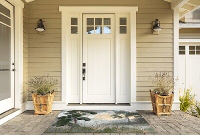 Schoonloopmat Landschap met een beek