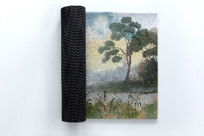 Schoonloopmat Landschap met een beek