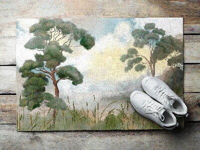 Schoonloopmat Landschap met een beek