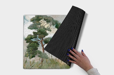 Schoonloopmat Landschap met een beek