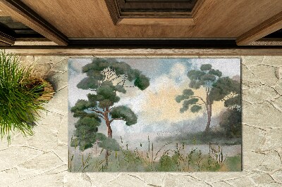 Schoonloopmat Landschap met een beek