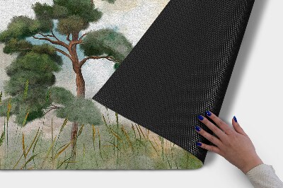 Schoonloopmat Landschap met een beek