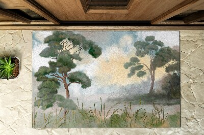 Schoonloopmat Landschap met een beek