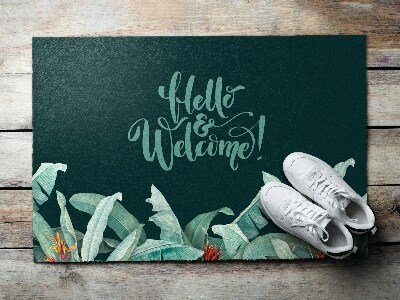 Deurmat voor buiten Tropisch welkom