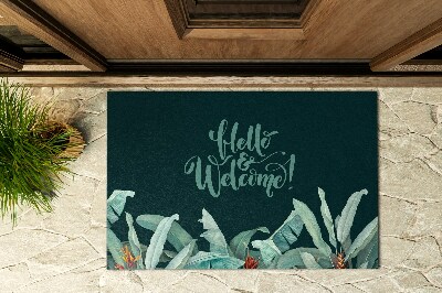 Deurmat voor buiten Tropisch welkom