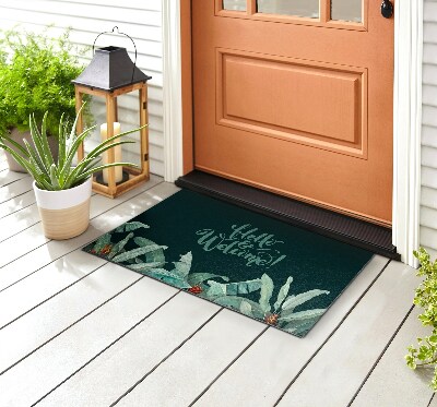 Deurmat voor buiten Tropisch welkom