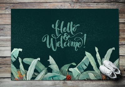 Deurmat voor buiten Tropisch welkom