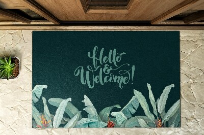 Deurmat voor buiten Tropisch welkom