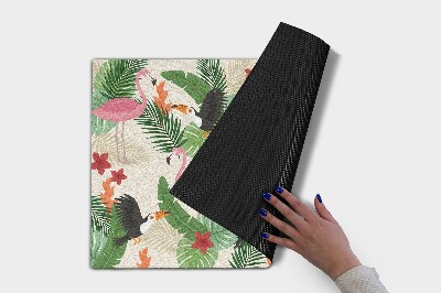 Deurmat voor buiten Flamingo-vogels