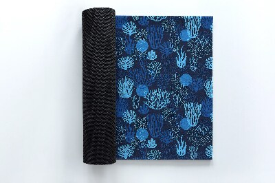 Deurmat voor buiten Koraalblauw