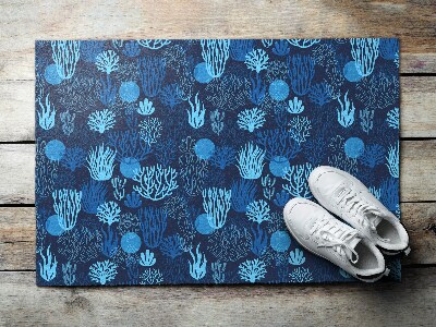 Deurmat voor buiten Koraalblauw