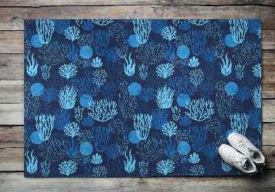 Deurmat voor buiten Koraalblauw