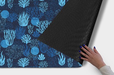 Deurmat voor buiten Koraalblauw