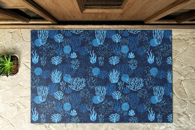 Deurmat voor buiten Koraalblauw