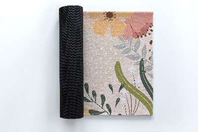 Schoonloopmat Bloemenpatroon