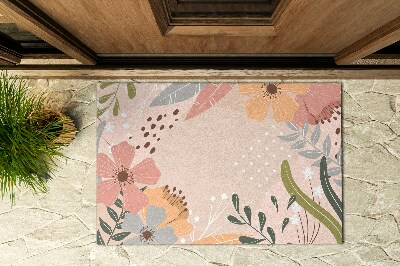 Schoonloopmat Bloemenpatroon