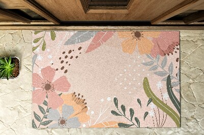 Schoonloopmat Bloemenpatroon