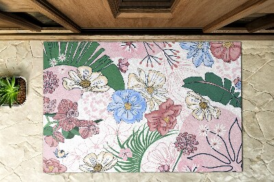 Deurmat voor buiten Kleurrijke bloemen