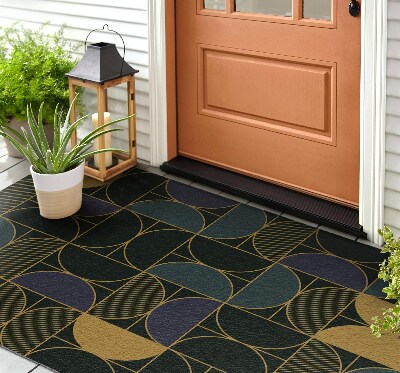 Deurmat voor buiten Art Deco Abstractie