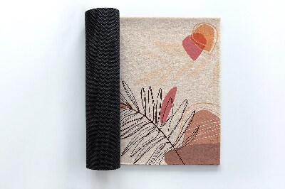 Buiten deurmat Geometrische bladeren