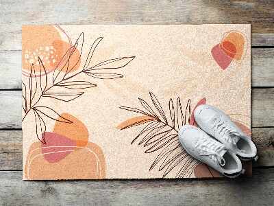 Buiten deurmat Geometrische bladeren