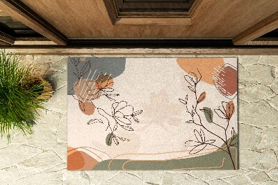 Schoonloopmat Geometrische bloemen