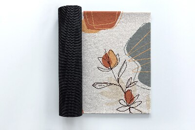 Deurmat voor buiten Geometrische bloemen